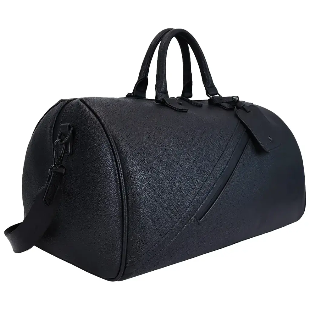LEVEL0 Carryall PV Leather Duffle Bag – Black